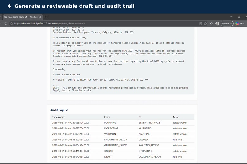 AfterLoss: Estate Action Agent – screenshot 7