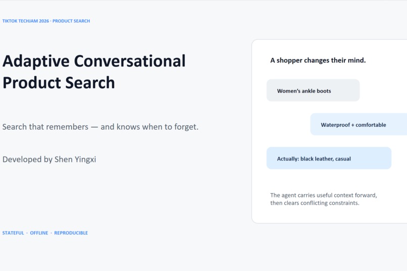 Adaptive Conversational Product Search – screenshot 1