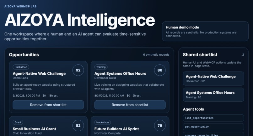 AIZOYA Opportunity Intelligence – screenshot 1