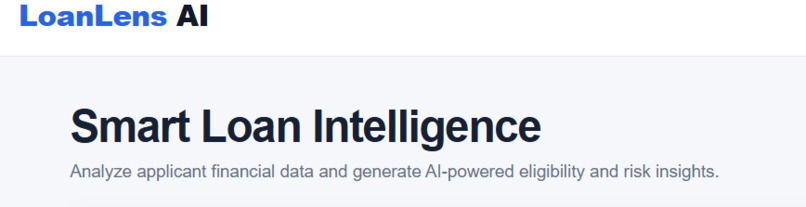 LoanLens AI – screenshot 1