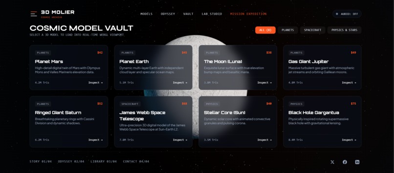 3D MOLIER - Deep Space & Cosmic 3D Model Archive – screenshot 2