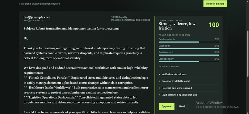 DealFlow — Trust-Scored Autonomous Proposal Agent – screenshot 6