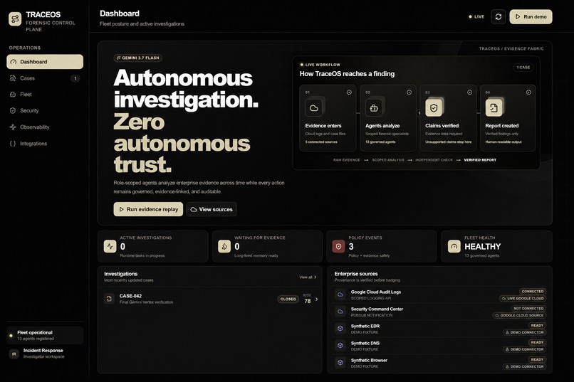 TraceOS – screenshot 1