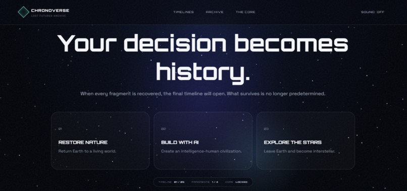 Chronoverse_Lost_Futures_Website – screenshot 1