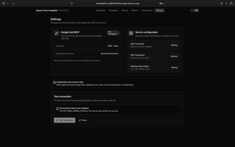 Agent - Search Term Analyzer Workflow  – screenshot 2