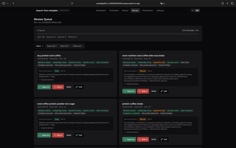 Agent - Search Term Analyzer Workflow  – screenshot 5