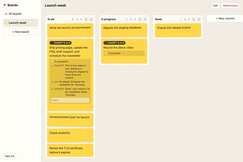 Pinnwall – screenshot 1