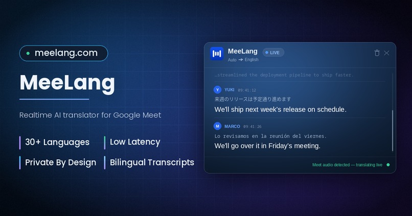 MeeLang – screenshot 1