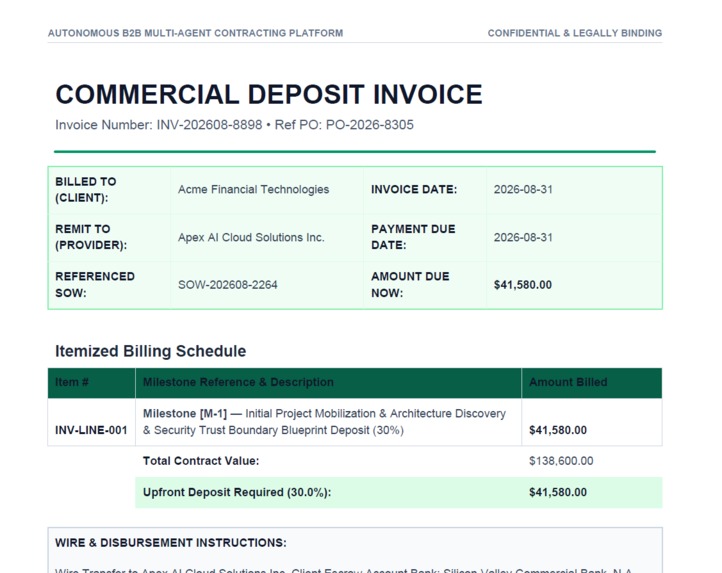 PactFlow: Autonomous B2B SOW-to-Invoice Multi-Agent – screenshot 1