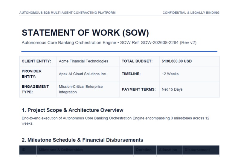 PactFlow: Autonomous B2B SOW-to-Invoice Multi-Agent – screenshot 2