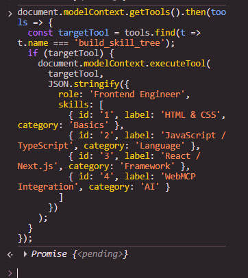 Career switch WebMCP – screenshot 3