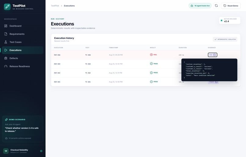 TestPilot – screenshot 5