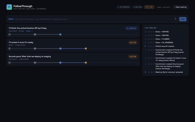 FollowThrough - Autonomous Meeting Agent – screenshot 2