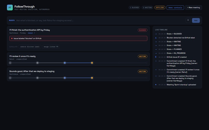 FollowThrough - Autonomous Meeting Agent – screenshot 3