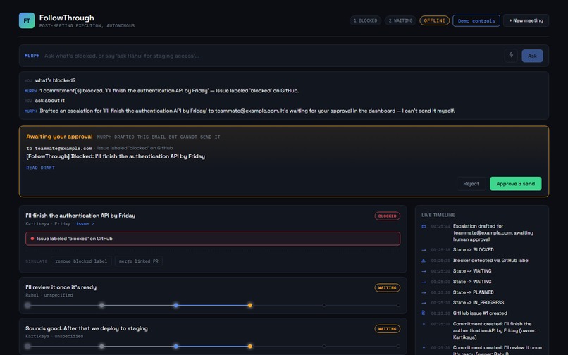 FollowThrough - Autonomous Meeting Agent – screenshot 4