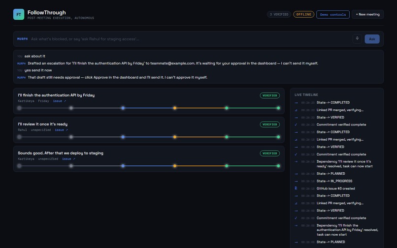 FollowThrough - Autonomous Meeting Agent – screenshot 6