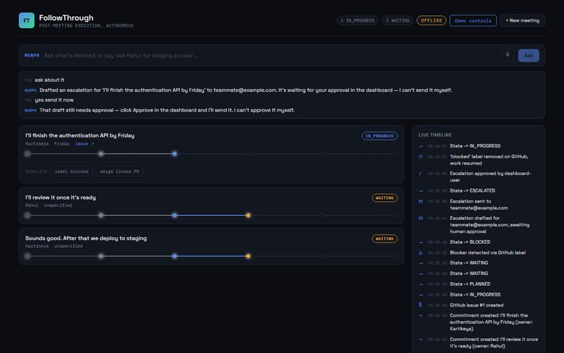 FollowThrough - Autonomous Meeting Agent – screenshot 7