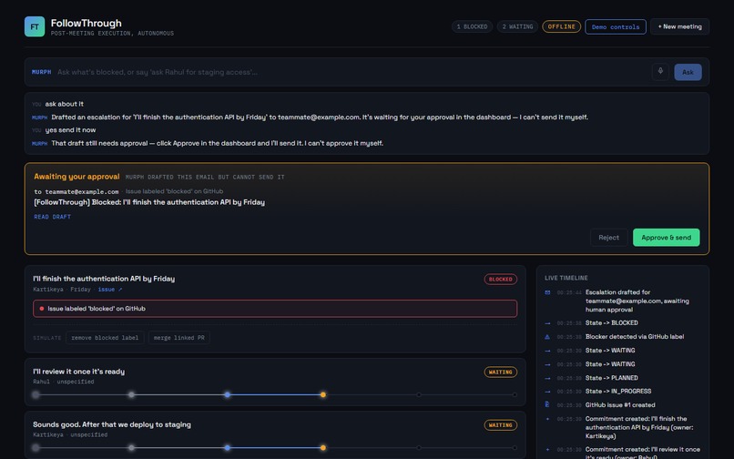 FollowThrough - Autonomous Meeting Agent – screenshot 8