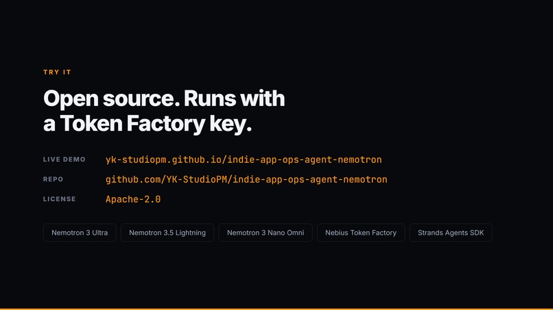 Indie App Ops Agent — Nemotron Edition – screenshot 2