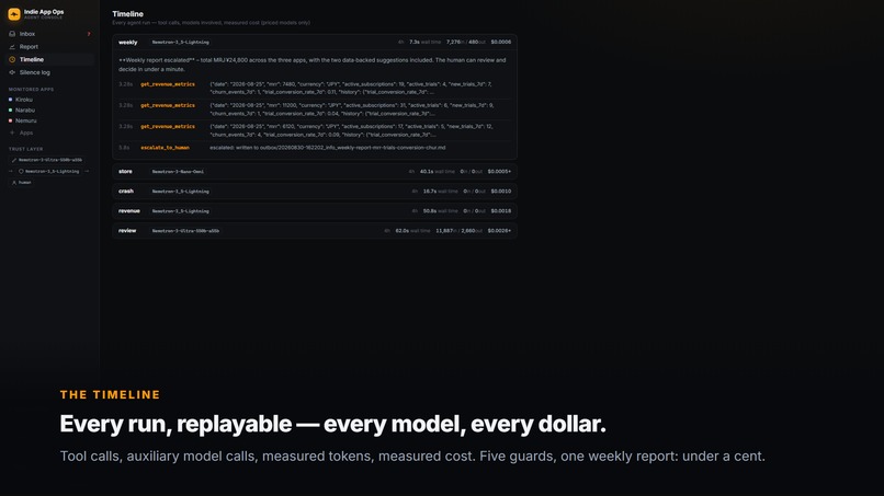 Indie App Ops Agent — Nemotron Edition – screenshot 6