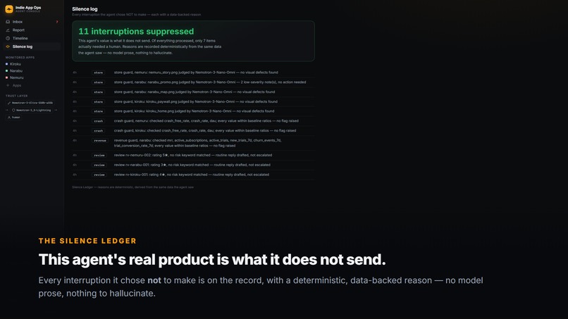 Indie App Ops Agent — Nemotron Edition – screenshot 7