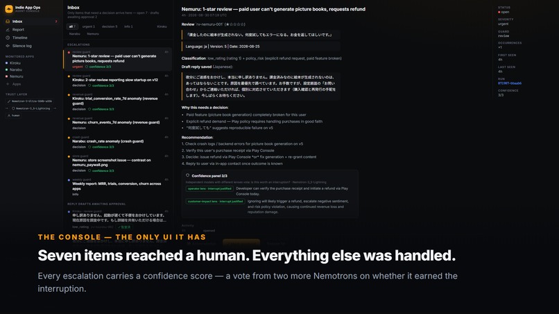 Indie App Ops Agent — Nemotron Edition – screenshot 10