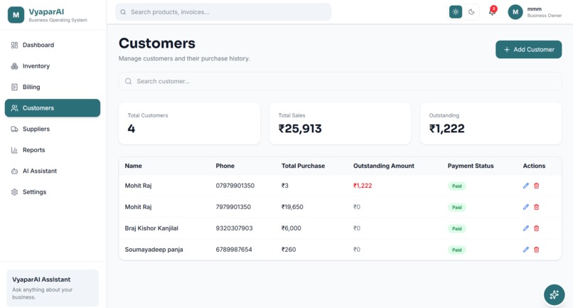 VyaparAI — AI Business Copilot – screenshot 3