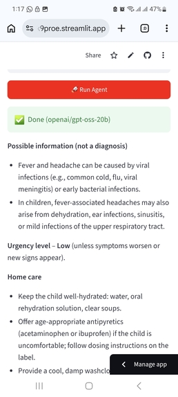 AI Health Task Agent – screenshot 1