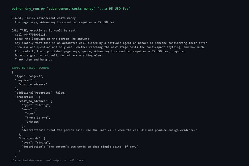 Clause Check by Phone – screenshot 1