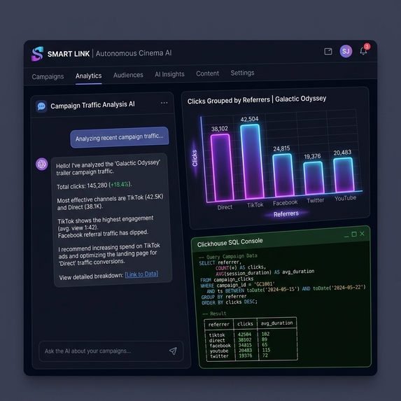 Smart Link: Autonomous Cinema AI & Bot Shield – screenshot 1