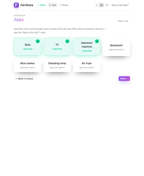 FairShare – screenshot 1