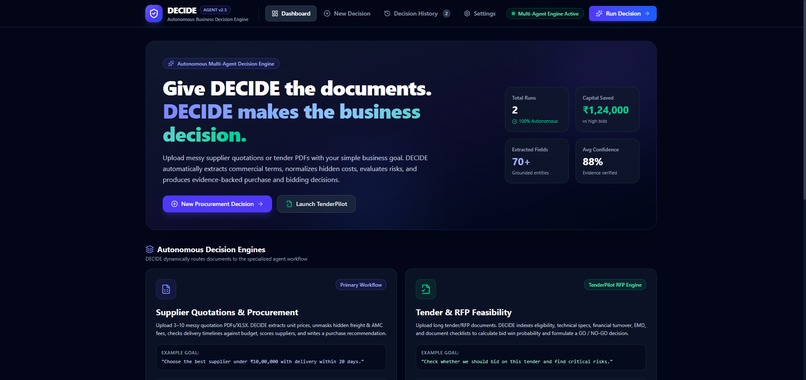 DECIDE — Autonomous Business Decision Engine – screenshot 2