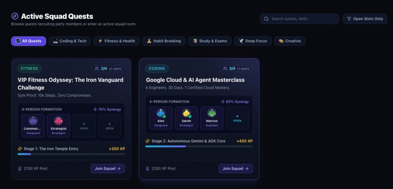 4cus — One Goal. Four People. Powered by AI Agents – screenshot 2