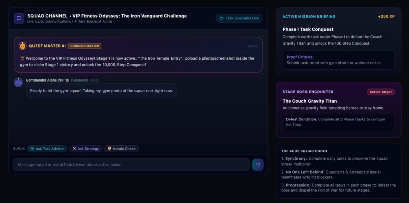 4cus — One Goal. Four People. Powered by AI Agents – screenshot 4