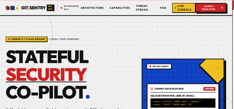 GitSentry: Stateful AI SecOps & Code Review Agent – screenshot 1