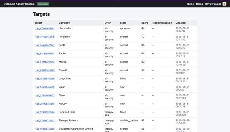 agentic outbound agency – screenshot 2
