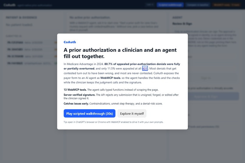 CoAuth – screenshot 1