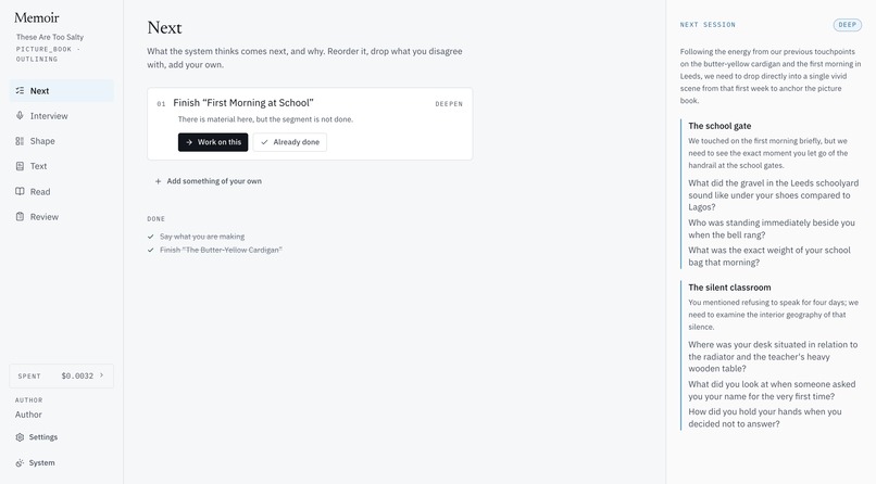 Memoir – screenshot 3