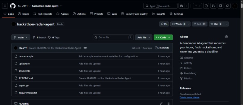 Hackathon Radar Agent – screenshot 2