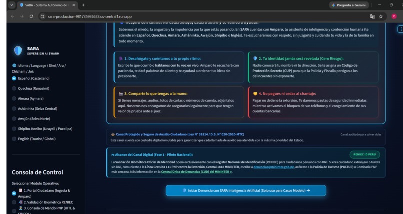 SARA - Autonomous Anti-Extortion Swarm for Public Safety – screenshot 5
