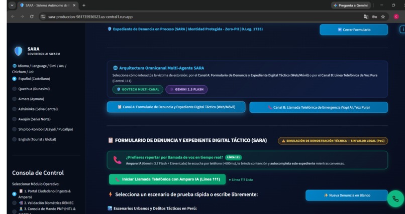 SARA - Autonomous Anti-Extortion Swarm for Public Safety – screenshot 6