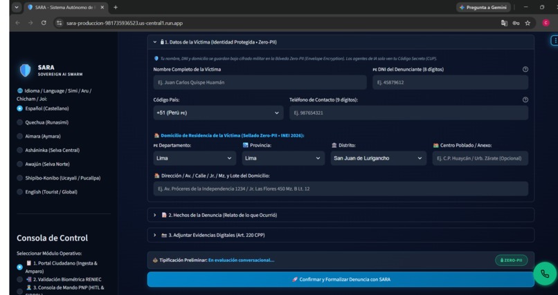 SARA - Autonomous Anti-Extortion Swarm for Public Safety – screenshot 8