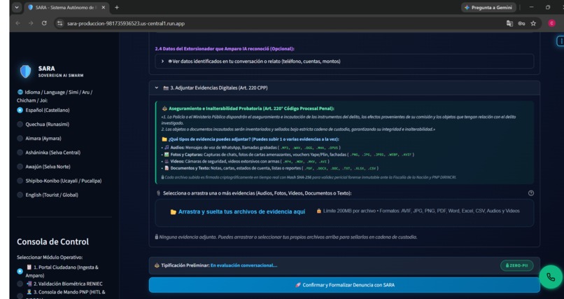 SARA - Autonomous Anti-Extortion Swarm for Public Safety – screenshot 10