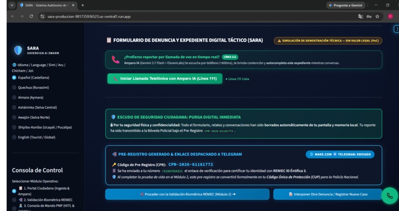 SARA - Autonomous Anti-Extortion Swarm for Public Safety – screenshot 11