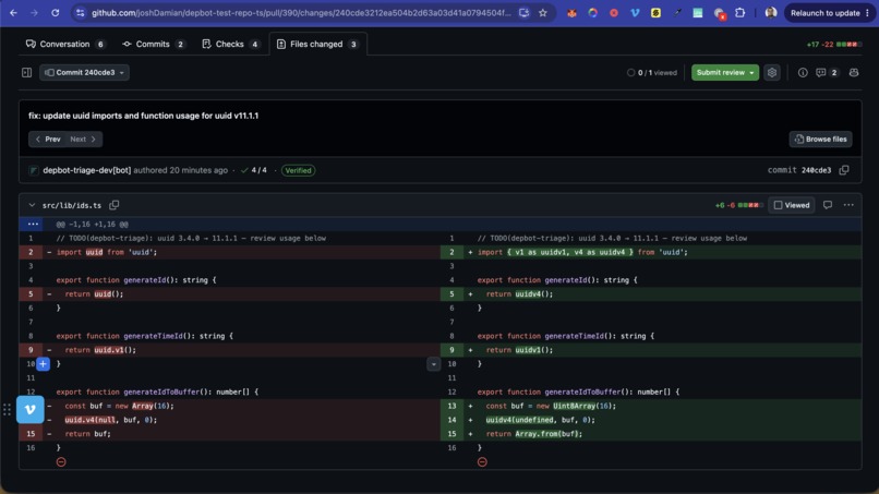 DepBot Triage – screenshot 8