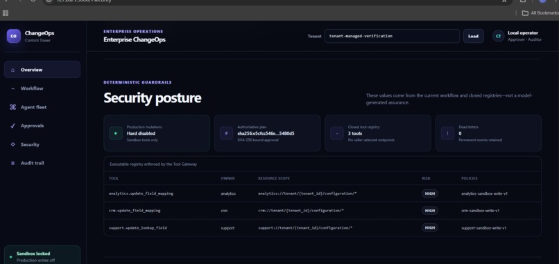 Enterprise ChangeOps – screenshot 1