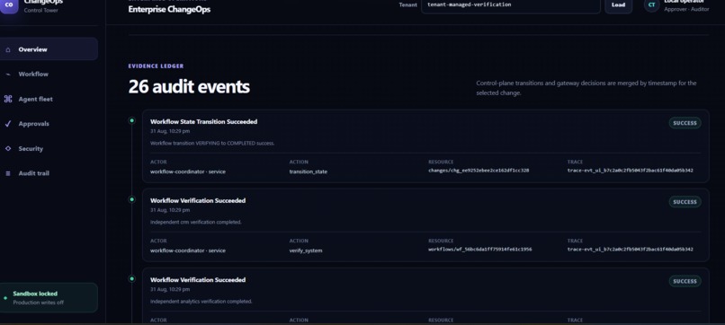 Enterprise ChangeOps – screenshot 2