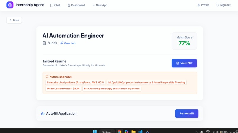 Google ATAH Internship Agent – screenshot 2