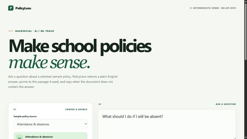 PolicyLens – screenshot 1