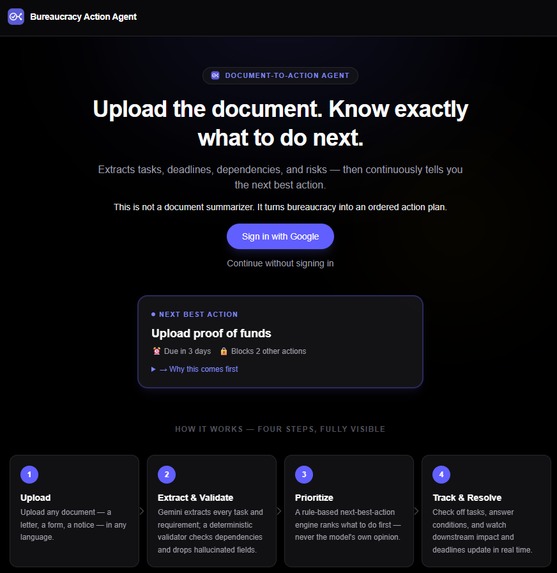 Bureaucracy Action Agent – screenshot 1
